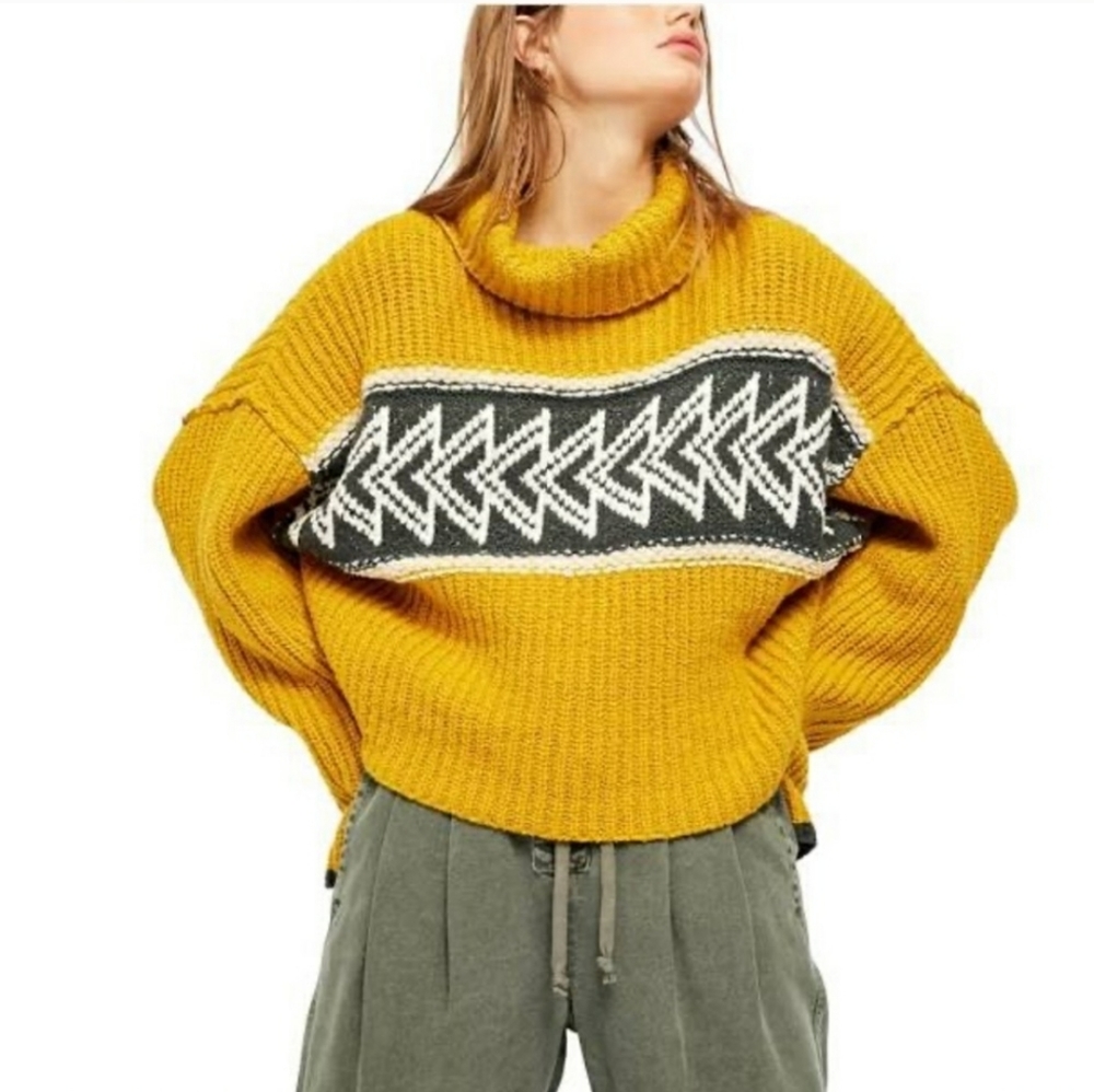 Free People Great Than Cowl Neck Oversize Sweater - Picture 2 of 7
